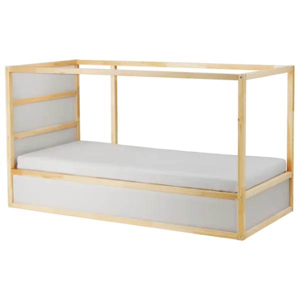Детская кровать Ikea Kura 90 x 200 см / Массив / Wood photo 1
