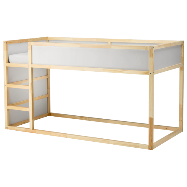 Детская кровать Ikea Kura 90 x 200 см / Массив / Wood photo 2