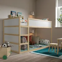 Pat pentru copii Ikea Kura 90 x 200 cm / Masiv / Wood photo 5