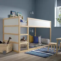 Pat pentru copii Ikea Kura 90 x 200 cm / Masiv / Wood photo 8