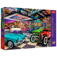 Puzzle 2D Trefl Tea Time: Car Collectors Garage 12+/ Numărul de piese: 1000