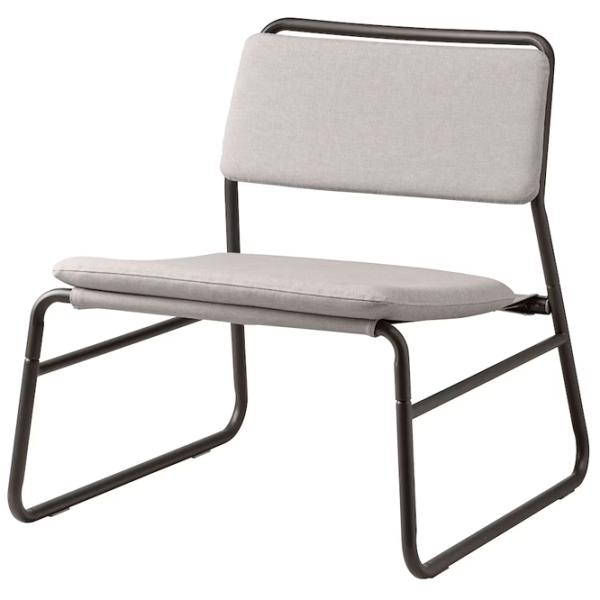 Кресло Ikea Linneback/Orrsta Черный Светло Серый photo 1