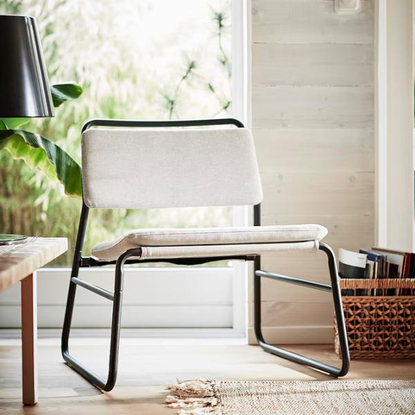 Кресло Ikea Linneback/Orrsta Черный Светло Серый photo 2