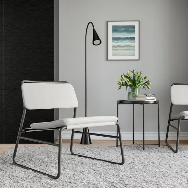 Кресло Ikea Linneback/Orrsta Черный Светло Серый photo 3