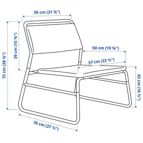 Кресло Ikea Linneback/Orrsta Черный Светло Серый photo 5