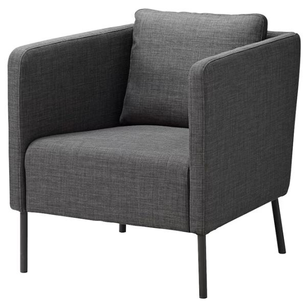Кресло Ikea Ekero/Skiftebo Черный Тёмно-серый photo 1 Кресло Ikea Ekero/Skiftebo Черный Тёмно-серый photo 1