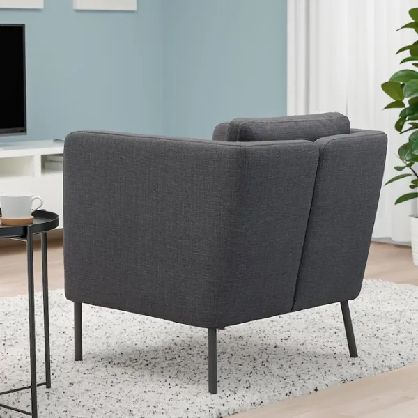 Кресло Ikea Ekero/Skiftebo Черный Тёмно-серый photo 3 Кресло Ikea Ekero/Skiftebo Черный Тёмно-серый photo 3