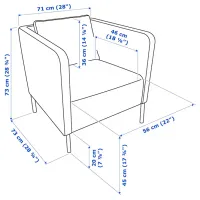 Fotoliu Ikea Ekero/Skiftebo Black Dark Gray photo 5