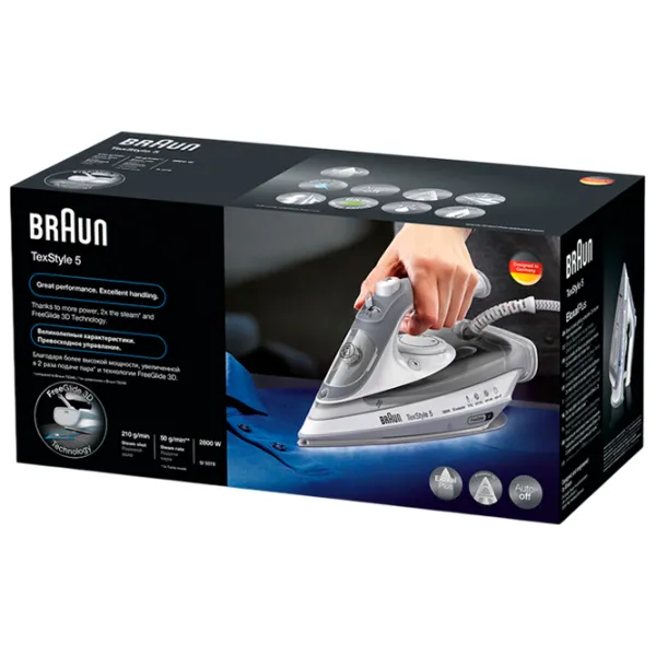 Утюг Braun SI5078GY  / 2800 Вт / Серый photo 5 Утюг Braun SI5078GY  / 2800 Вт / Серый photo 5