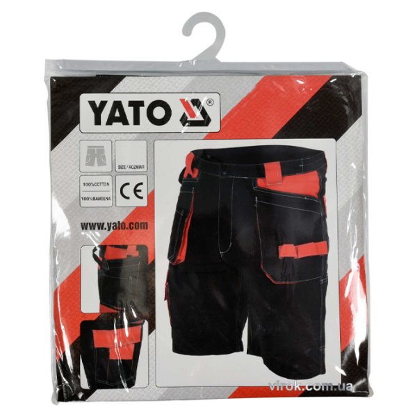 Рабочие шорты для мужчин Yato YT80934  XL / / Черный photo 3 Рабочие шорты для мужчин Yato YT80934  XL / / Черный photo 3