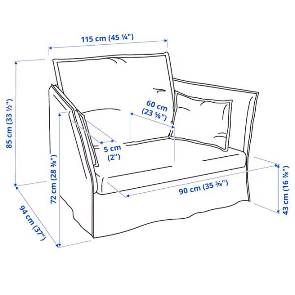 Кресло Ikea Backsalen/Katorp Черный Бежевый photo 8 Кресло Ikea Backsalen/Katorp Черный Бежевый photo 8