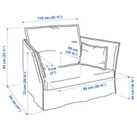 Fotoliu Ikea Backsalen/Katorp Black Beige photo 8
