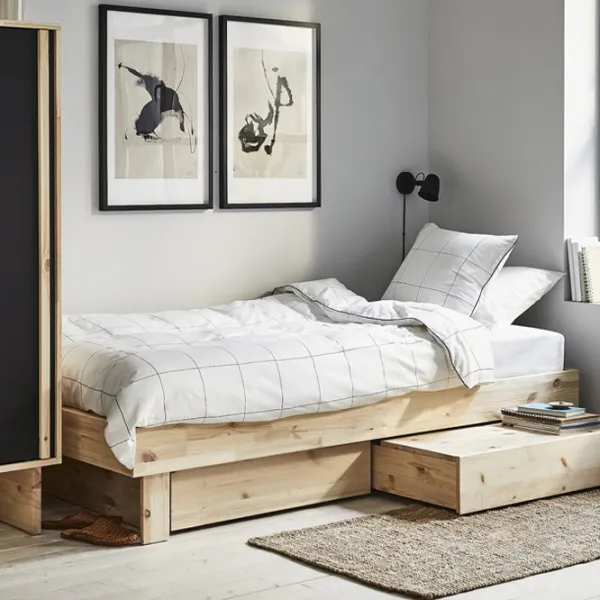 Кровать Ikea Glamberget/Vesteroy Extra 90 x 200 см / Массив / Wood photo 9