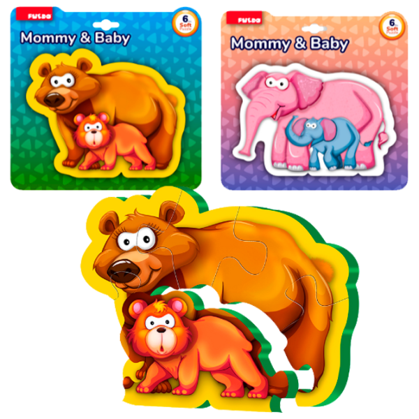 Магнитный пазл Puedo Mommy & Baby 3+/ Количество деталей: 6 photo 1