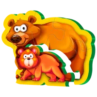 Магнитный пазл Puedo Mommy & Baby 3+/ Количество деталей: 6 photo 3