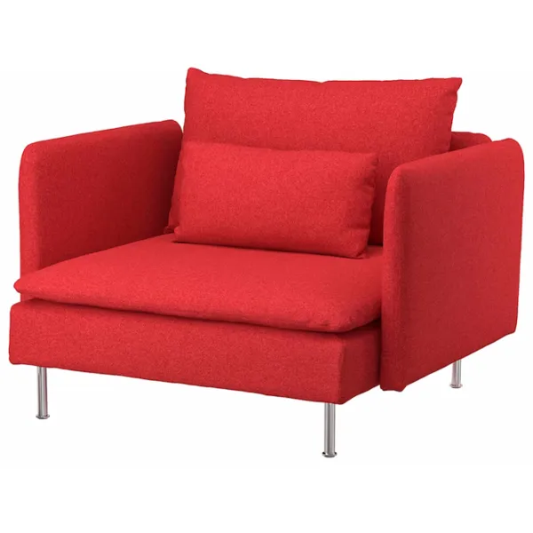 Fotoliu Ikea Soderhamn/Tonerud Inox Red photo 1 Fotoliu Ikea Soderhamn/Tonerud Inox Red photo 1