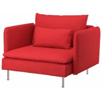 Fotoliu Ikea Soderhamn/Tonerud Inox Red