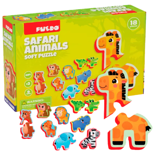 Puzzle 2D Puedo Safari Animals 3+/ Numărul de piese: 18 photo 1