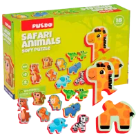 Puzzle 2D Puedo Safari Animals 3+/ Numărul de piese: 18