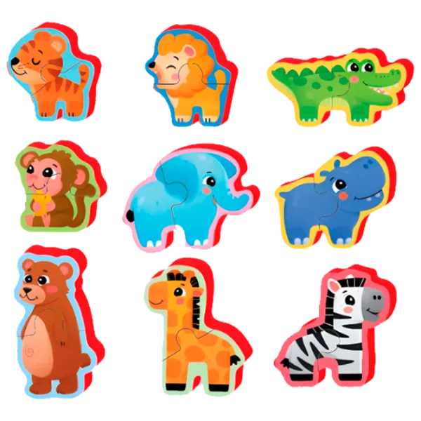 Puzzle 2D Puedo Safari Animals 3+/ Numărul de piese: 18 photo 2