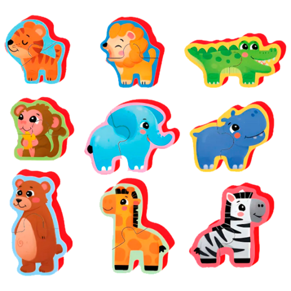 Puzzle 2D Puedo Safari Animals 3+/ Numărul de piese: 18 photo 2