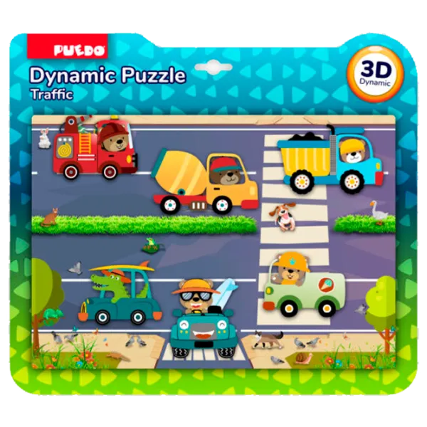 Puzzle 3D Puedo Dynamic Puzzle 3+/ Numărul de piese: 17 photo 2