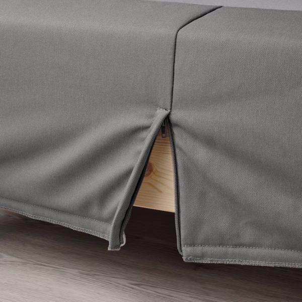 Pat Ikea Lyngor/Vesteroy/Bjorli Extra 90 x 200 cm / Masiv / Gray photo 8