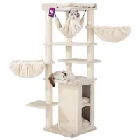 Ansamblu pentru pisici Petrebels Kings & Queens Ramses  / Pe podea / Cream
