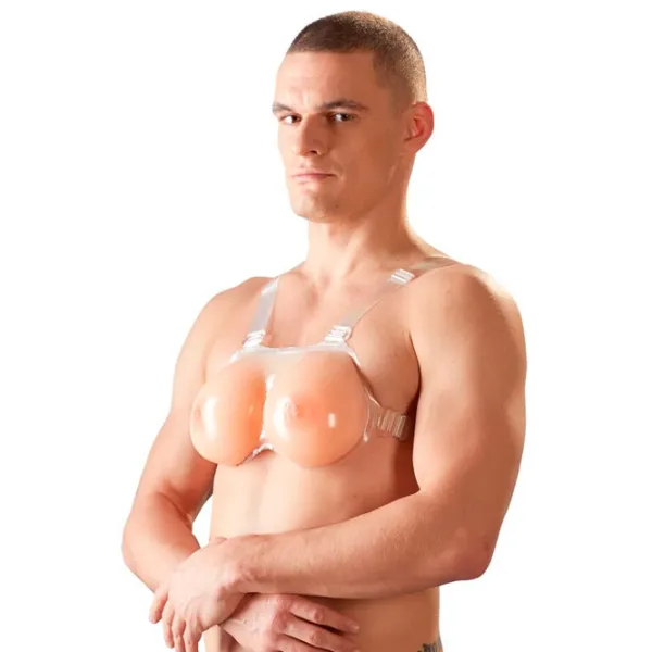 Бюстгальтер с сиськами Cottelli Silicone Breasts with Straps Светлая кожа photo 6