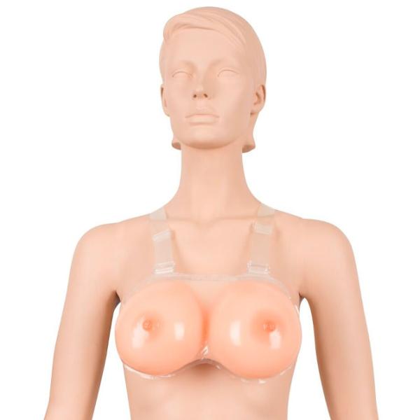 Бюстгальтер с сиськами Cottelli Silicone Breasts with Straps Светлая кожа photo 7