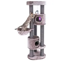 Когтеточка для кошек Petrebels Kings & Queens Charlotte  / Напольная / Cappuccino