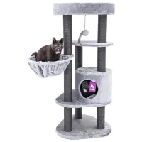Когтеточка для кошек Petrebels Kings & Queens Charlotte  / Напольная / Серый