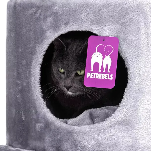 Когтеточка для кошек Petrebels Kings & Queens Charlotte  / Напольная / Серый photo 3
