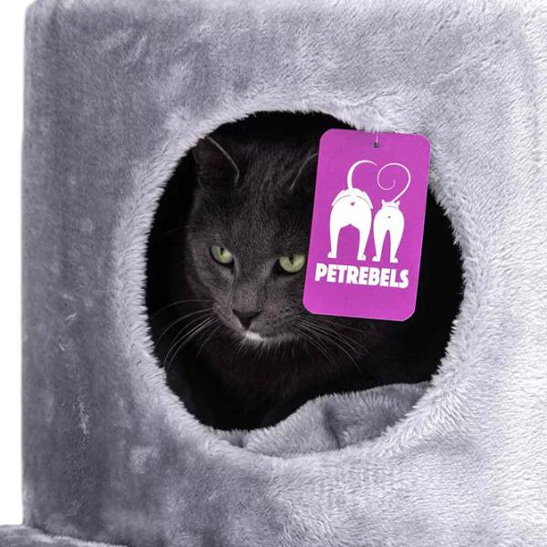 Когтеточка для кошек Petrebels Kings & Queens Charlotte  / Напольная / Серый photo 3