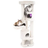 Когтеточка для кошек Petrebels Kings & Queens Charlotte  / Напольная / Кремовый