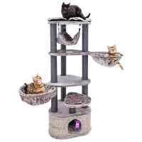 Когтеточка для кошек Petrebels Kings & Queens Catharina  / Напольная / Cappuccino