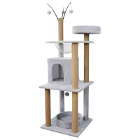 Когтеточка для кошек Cat Tree 523  / Напольная / Серый