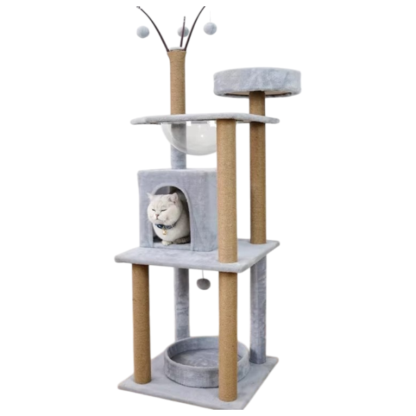 Когтеточка для кошек Cat Tree 523  / Напольная / Серый photo 2