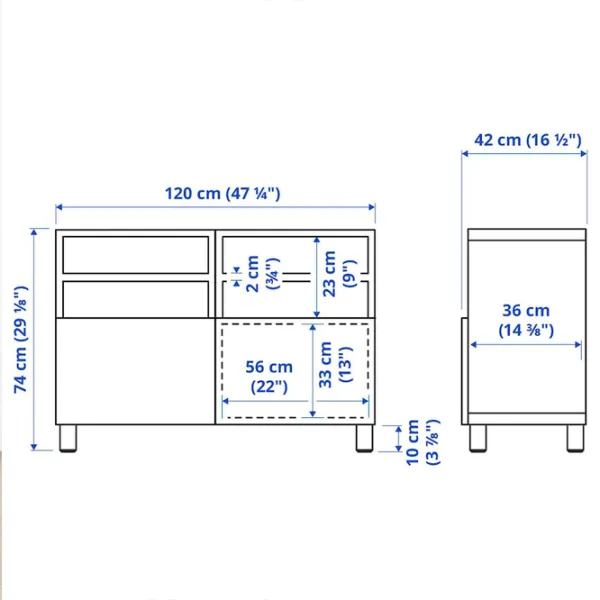 Comodă TV Ikea Besta 74 x 120 x 42 / PAL photo 7