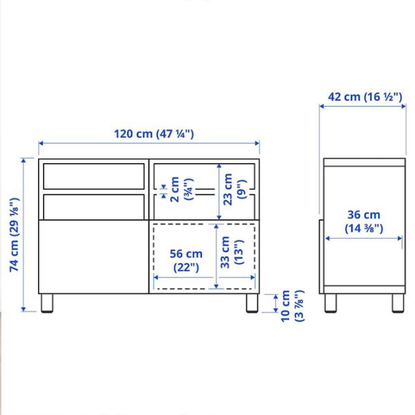 Comodă TV Ikea Besta 74 x 120 x 42 / PAL photo 7