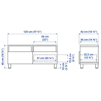 Тумба под телевизор Ikea Besta 48 x 120 x 42см / ДСП photo 2