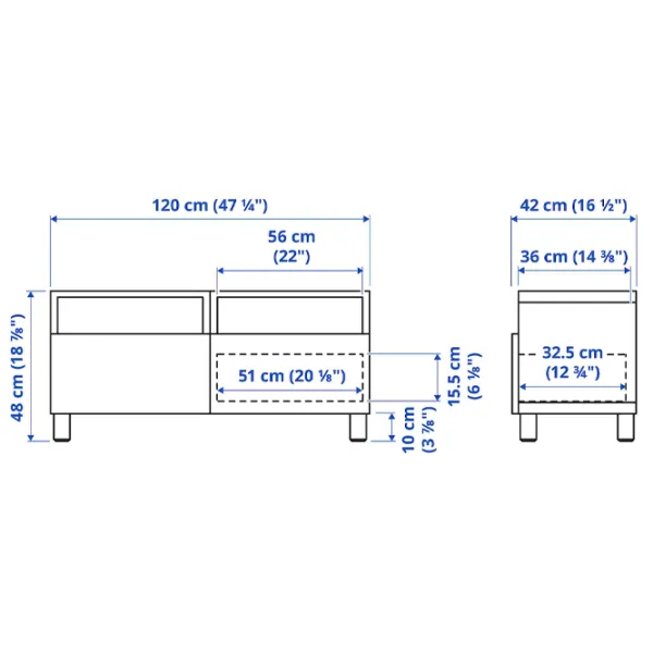 Comodă TV Ikea Besta 48 x 120 x 42 / PAL photo 2 Comodă TV Ikea Besta 48 x 120 x 42 / PAL photo 2