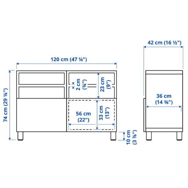 Comodă TV Ikea Besta 74 x 120 x 42 / PAL photo 2 Comodă TV Ikea Besta 74 x 120 x 42 / PAL photo 2