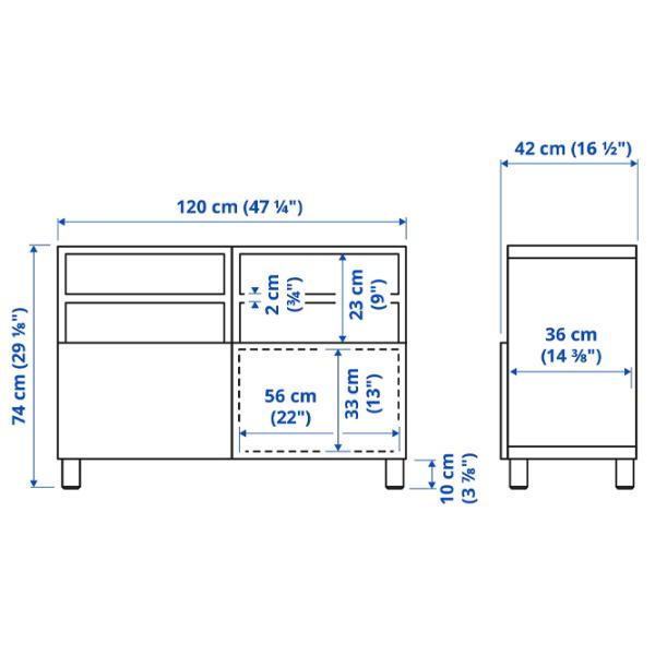 Comodă TV Ikea Besta 74 x 120 x 42 / PAL photo 2 Comodă TV Ikea Besta 74 x 120 x 42 / PAL photo 2