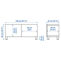 Тумба под телевизор Ikea Besta 48 x 120 x 42см / ДСП photo 2