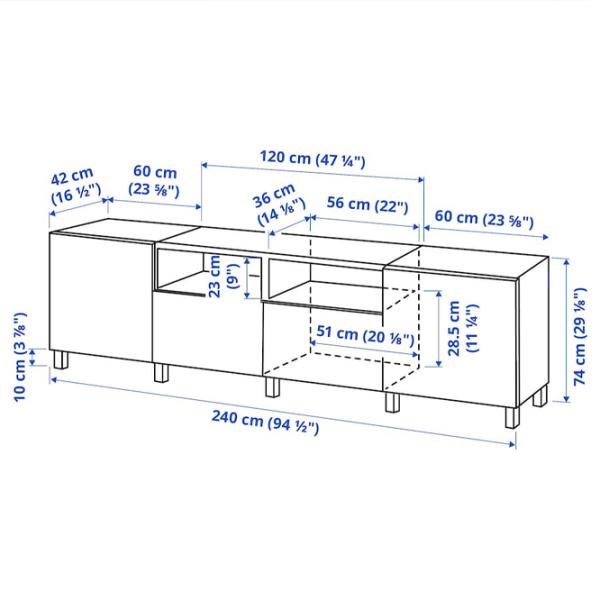 Comodă TV Ikea Besta 74 x 240 x 42 / PAL photo 5 Comodă TV Ikea Besta 74 x 240 x 42 / PAL photo 5