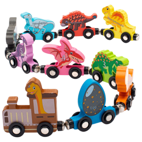 Joc educativ Baby Mix Montessori Train Dino 3+/ Dezvoltare photo 1