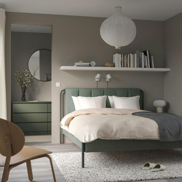 Кровать Ikea Tallasen/Lindbaden 160 x 200 см / Металл / Зеленый photo 2 Кровать Ikea Tallasen/Lindbaden 160 x 200 см / Металл / Зеленый photo 2