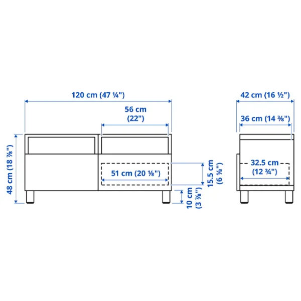 Comodă TV Ikea Besta 48 x 120 x 42 / PAL photo 8 Comodă TV Ikea Besta 48 x 120 x 42 / PAL photo 8
