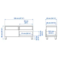 Тумба под телевизор Ikea Besta 48 x 120 x 42см / ДСП photo 8